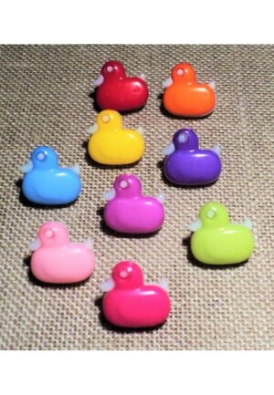 Bouton enfant canard 14mm, rouge, bleu, jaune ,fuchsia, orange, violet, rose, vert anis,