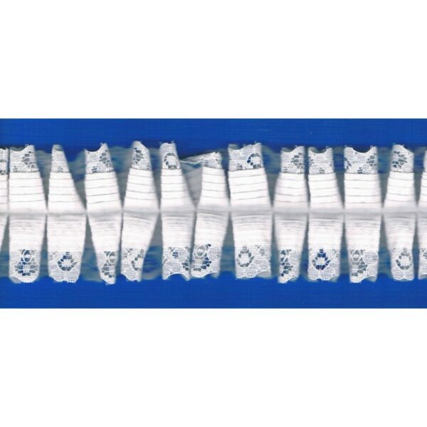 Dentelle plissée BLANC