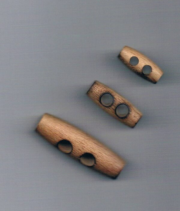 Bouton en bois bûchette 20-25-40mm pour kabig 2-trous
