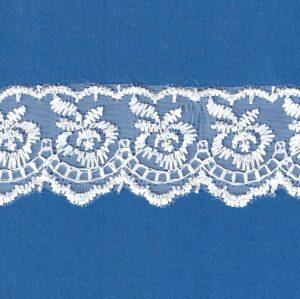 Dentelle de luxe BLANC 40mm, dentelle rachelimage2