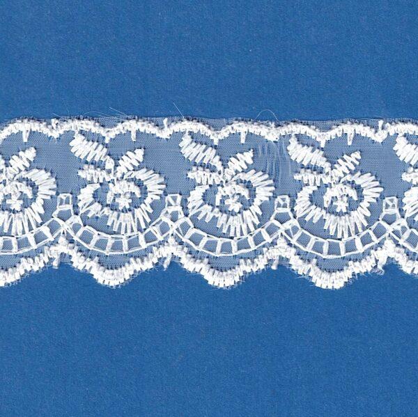 Dentelle de luxe BLANC 40mm, dentelle rachelimage2