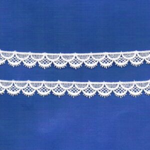 Guipure-dentelle BLANC 15mm, 100% coton, ruban dentelle pour costumes traditionnels Bretons