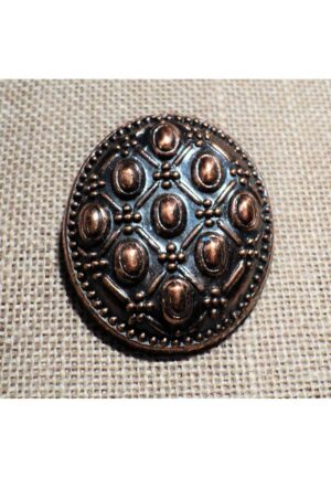 Bouton bronze médiéval 30mm métal avec un motif Scandinave