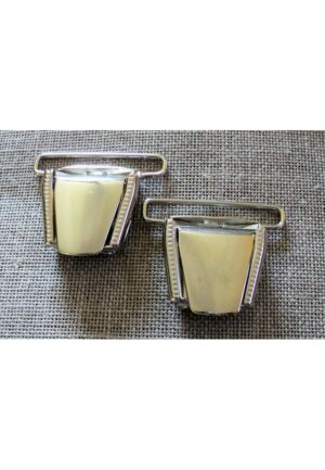 Clips pinces bretelles extra fort 40mm (2), argenté fabriqué en Allemagne