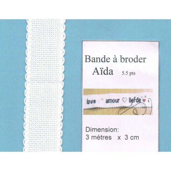 Bande à broder Aïda, 5.5 pts , 3 mètre