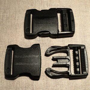 Boucle banane 40mm noir YKK, clips banane, attache cartable