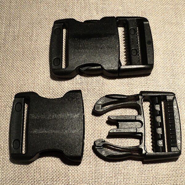 Boucle banane 40mm noir YKK, clips banane, attache cartable