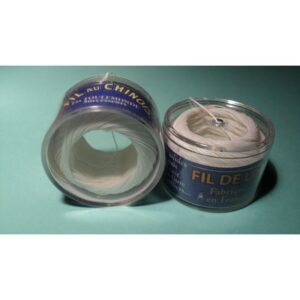 Fil de lin au chinois Blanc, nr 40, capsule de 30 mètres, extra fort pour cuir, perles, reliure maquette etc