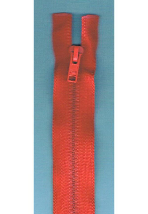 Fermeture Séparable 40cm jusqu'à 85cm Rouge 40-45-50-55-60-65-70-75-80-85 cm