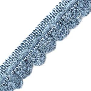 Galon Passementerie gland bleu antique (denim) 25mm