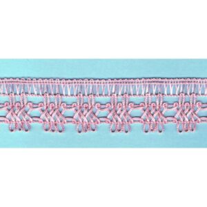 Dentelle crochet ROSE 30mm, galon frange