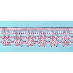 Dentelle crochet ROSE 30mm, galon frange