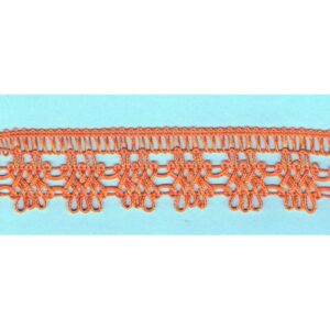 Dentelle crochet ORANGE 30mm, galon frange