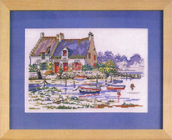 Maison dans le Golfe de Morbihan 30x35cm Aida 7 Kit au point de croix, Marie Coeur 4120