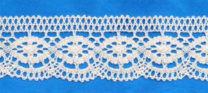 Dentelle ECRU 45mm, dentelle crochet 100% coton