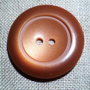 Bouton LARGE manteau marron brique 43mm 2-trous pour cardigan épais, veste, cape