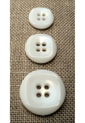 Bouton blanc 15mm/18mm/23mm 4-trous