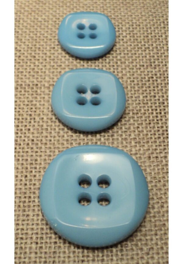 Bouton bleu ciel 15mm/18mm/23mm 4-trous