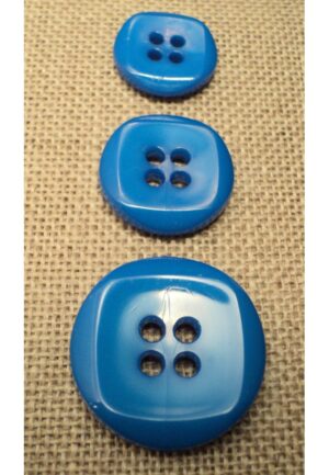 Bouton bleu royal 15mm/18mm/23mm 4-trous