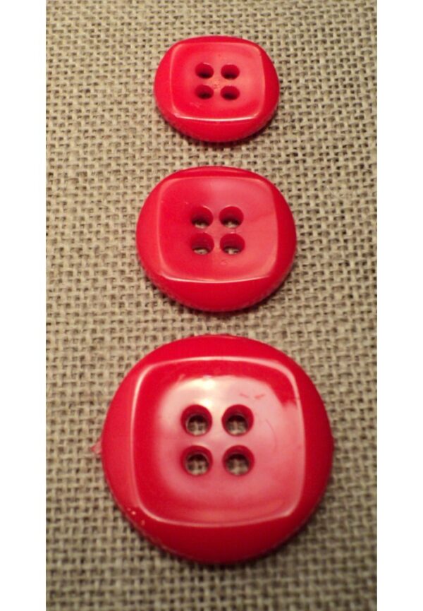 Bouton rouge 15mm/18mm/23mm 4-trous
