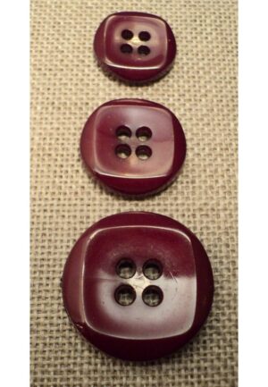 Bouton bordeaux 15mm/18mm/23mm 4-trous