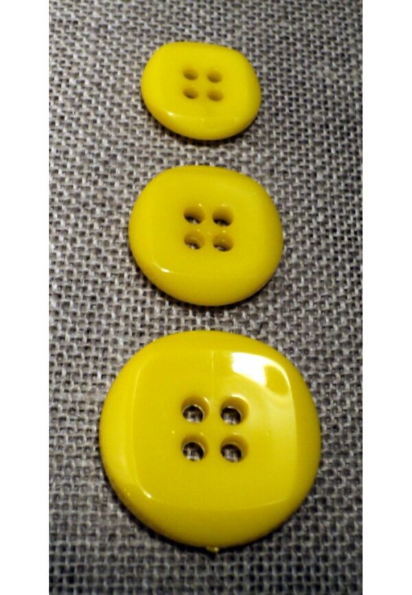 Bouton jaune 15mm/18mm/23mm 4-trous