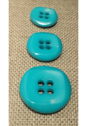 Bouton turquoise 15mm/18mm/23mm 4-trous