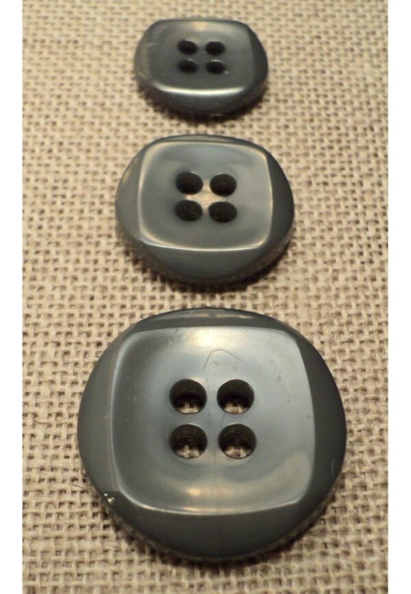 Bouton gris foncé 15mm/18mm/23mm 4-trous