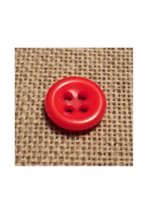 Bouton rouge orangé 11mm 4-trous Bouton Bébé, chemise, button down