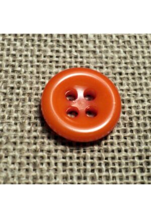 Bouton orange 11mm 4-trous Bouton Bébé, chemise, button down