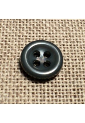 Bouton gris foncé 11mm 4-trous Bouton Bébé, chemise, button down