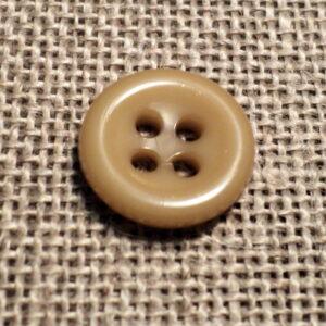 Bouton beige 11mm 4-trous Petit Bouton Bébé, chemise, button down