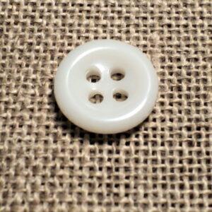 Bouton blanc 11mm 4-trous Petit Bouton Bébé, chemise, button down