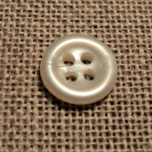 Bouton blanc cassé 11mm 4-trous Petit Bouton Bébé, chemise, button down