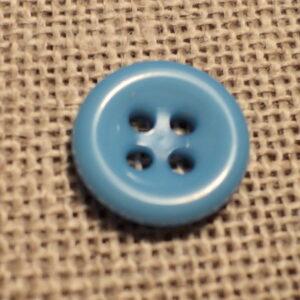 Bouton bleu ciel 11mm 4-trous Petit Bouton Bébé, chemise, button down
