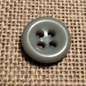 Bouton gris 11mm 4-trous Petit Bouton Bébé, chemise, button down