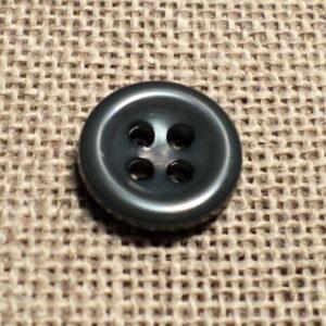 Bouton gris foncé 11mm 4-trous Petit Bouton Bébé, chemise, button down