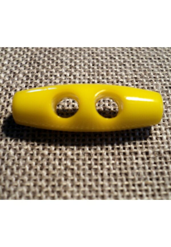 Bouton buchette jaune 25mm 2-trous kabig