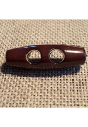 Bouton buchette marron 25mm 2-trous kabig