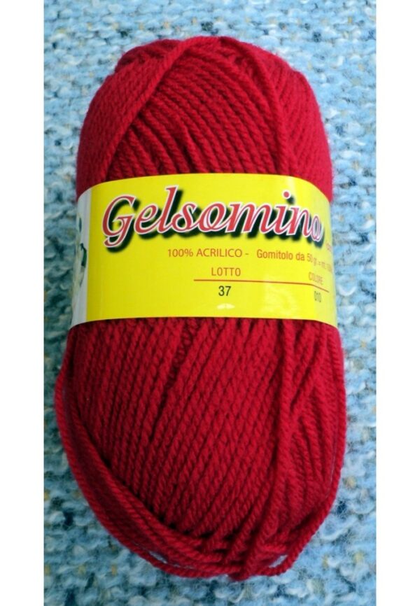Laine à tricoter rouge, 50g
