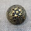 Bouton boule baroque doré 16mm métal filigrane