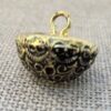 Bouton boule baroque doré 16mm métal filigrane