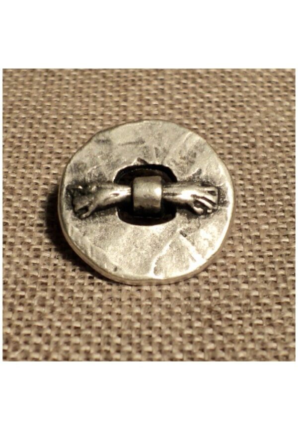 Bouton noeud métal argenté ancien 19mm pour blazer contemporain