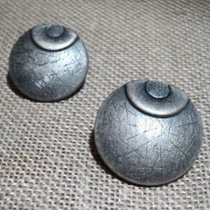 Bouton planète métal argenté ancien 18mm20mm pour blazer contemporain