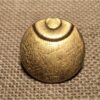 Bouton planète métal doré 18mm contemporain