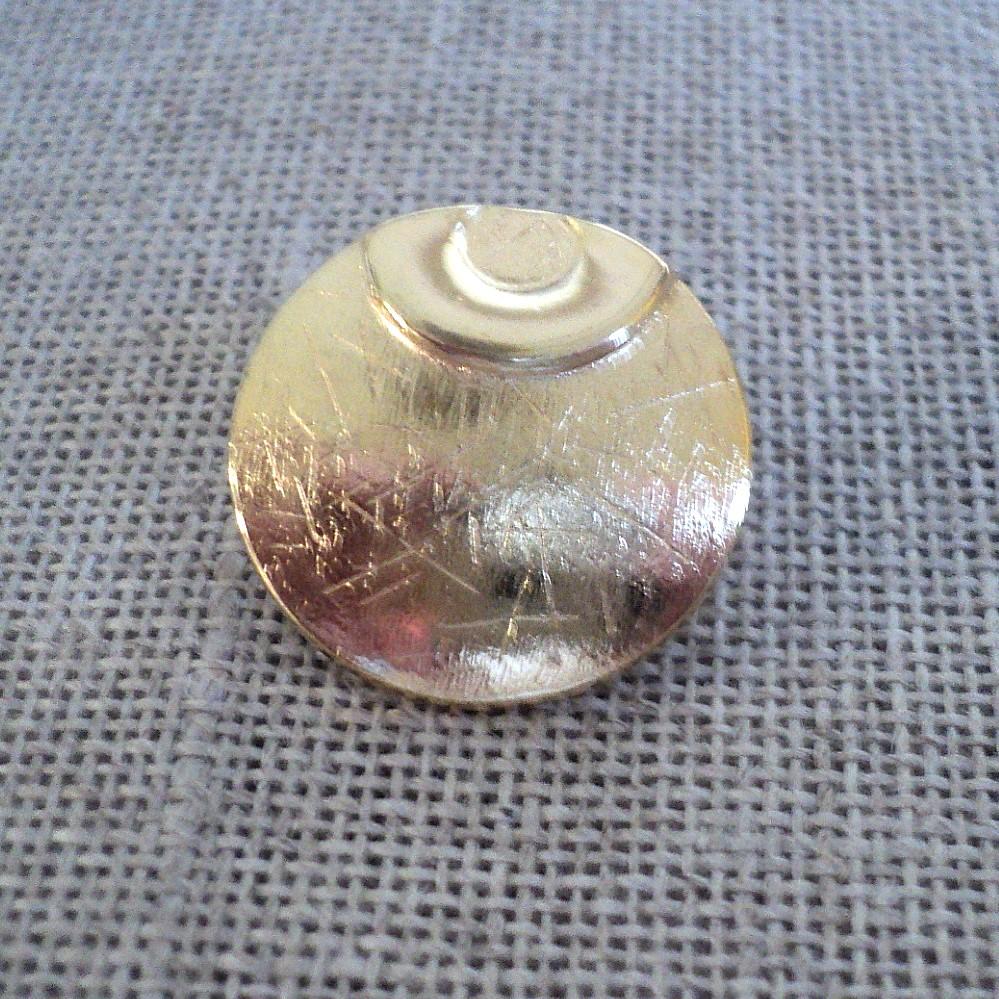 Bouton planète métal doré 20mm à pied contemporain pour blazer, gilet