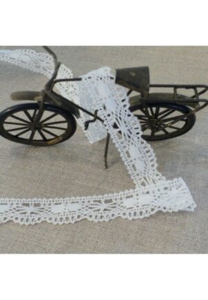 Dentelle blanc 19mm 100% coton crochet fine