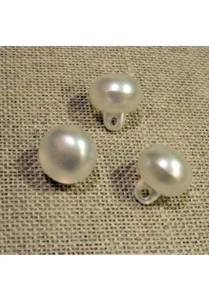 Bouton boule blanc 13mm perle