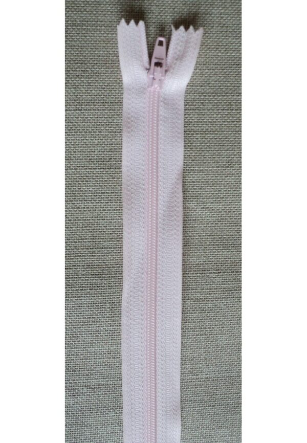 Fermeture à glissière rose pâle 30-40-50-60 cm, non séparable, robe, coussin, sac, trousse etc