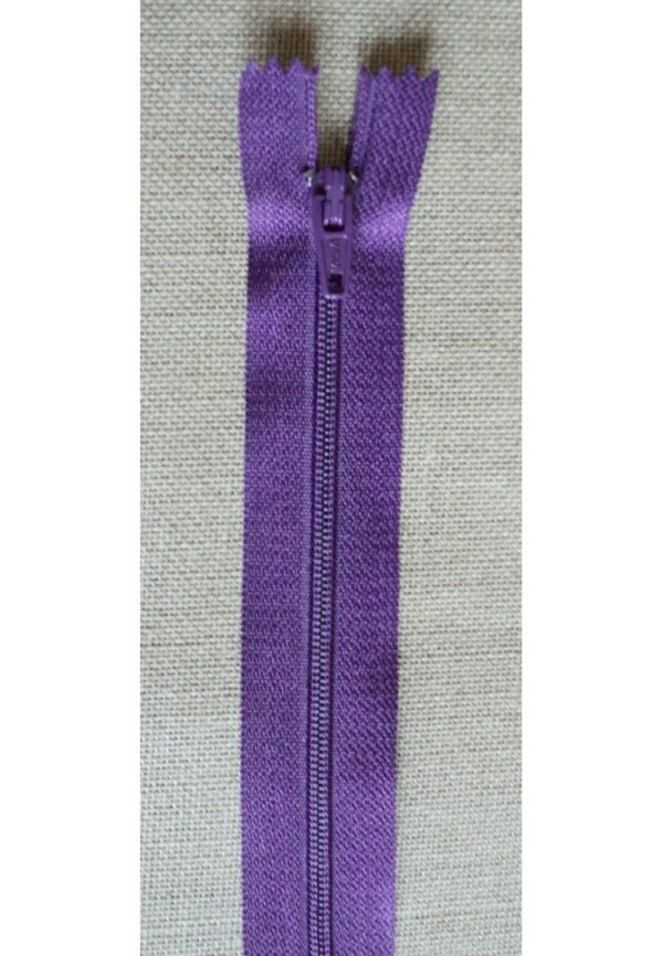 Fermeture à glissière violet 30-40-50-60 cm, non séparable, robe, coussin, sac, trousse etc